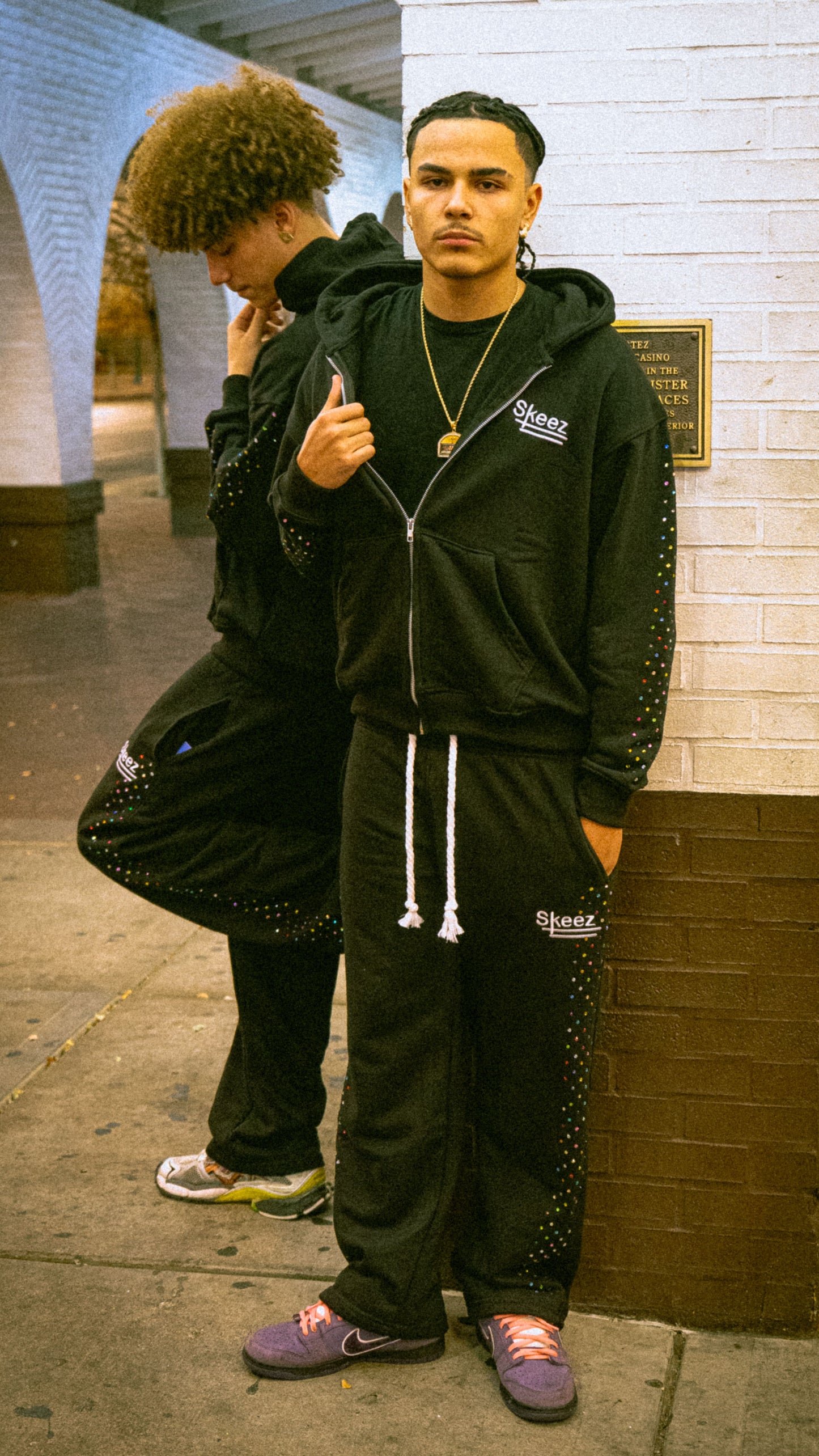 SKEEZ RHINESTONE SWEATSUIT